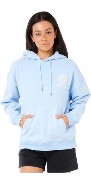 2025 Rip Curl Womens Shore Break Heritage Hoodie 0AKWFL - Light Blue